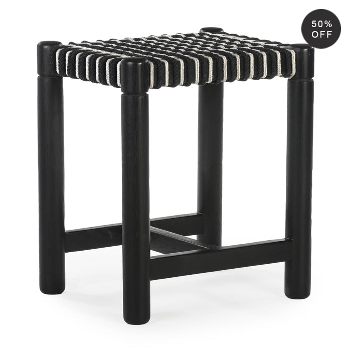 Lyla Solid Oak Counter Stool - Charcoal