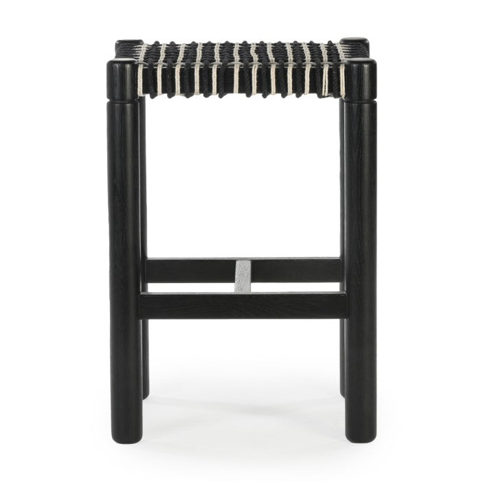 Lyla Solid Oak Bar Stool - Charcoal