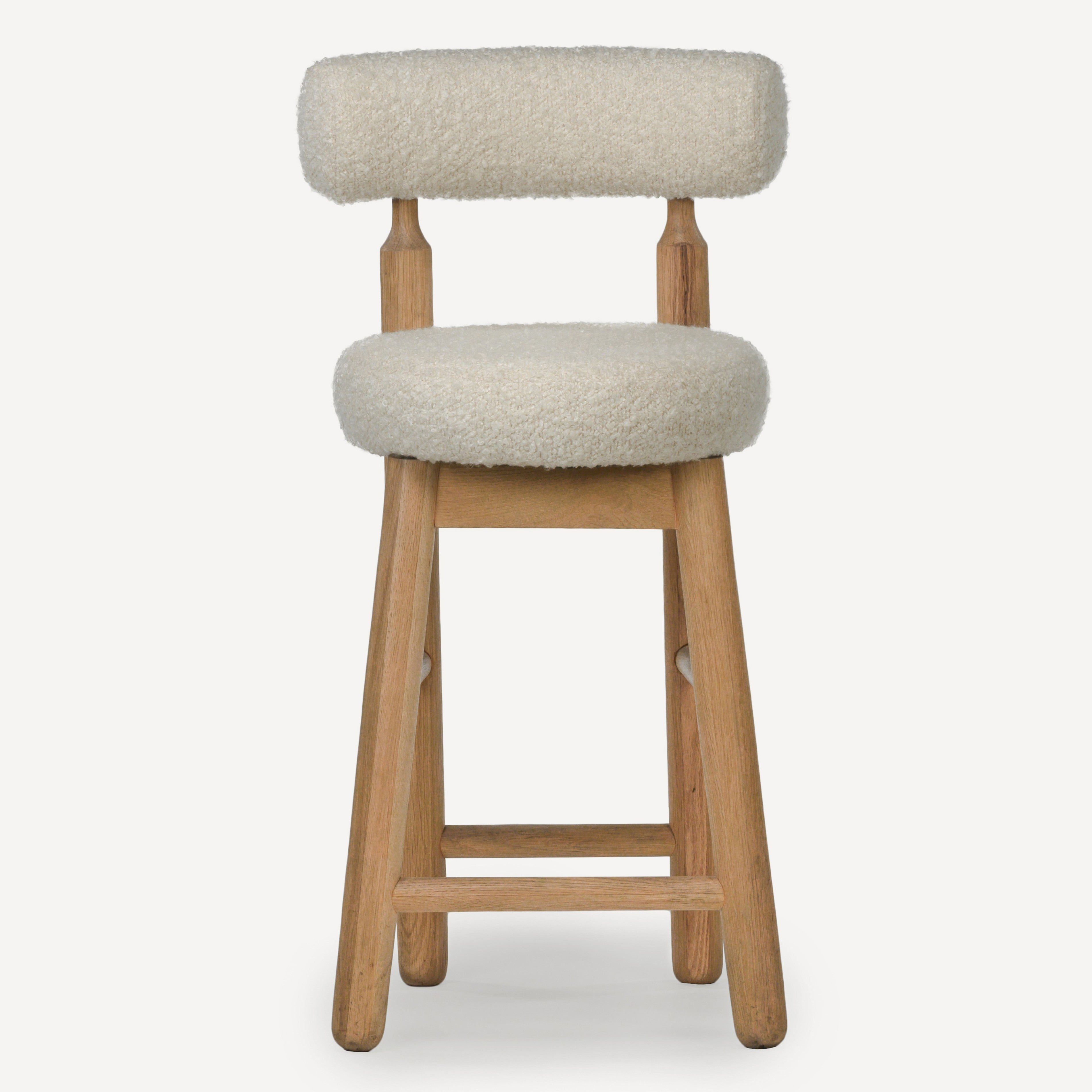 Centro Upholstered Oak Counter Stool - Natural