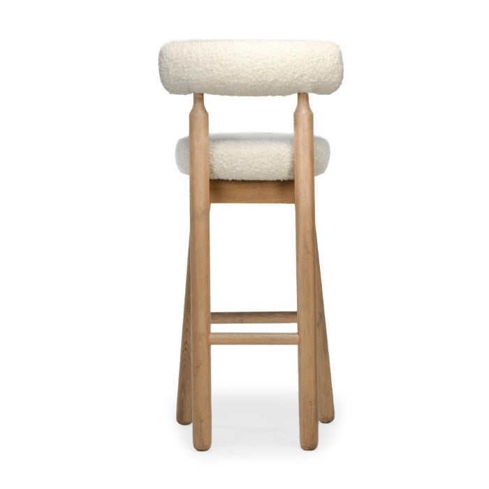 Centro Upholstered Oak Bar Stool - Natural