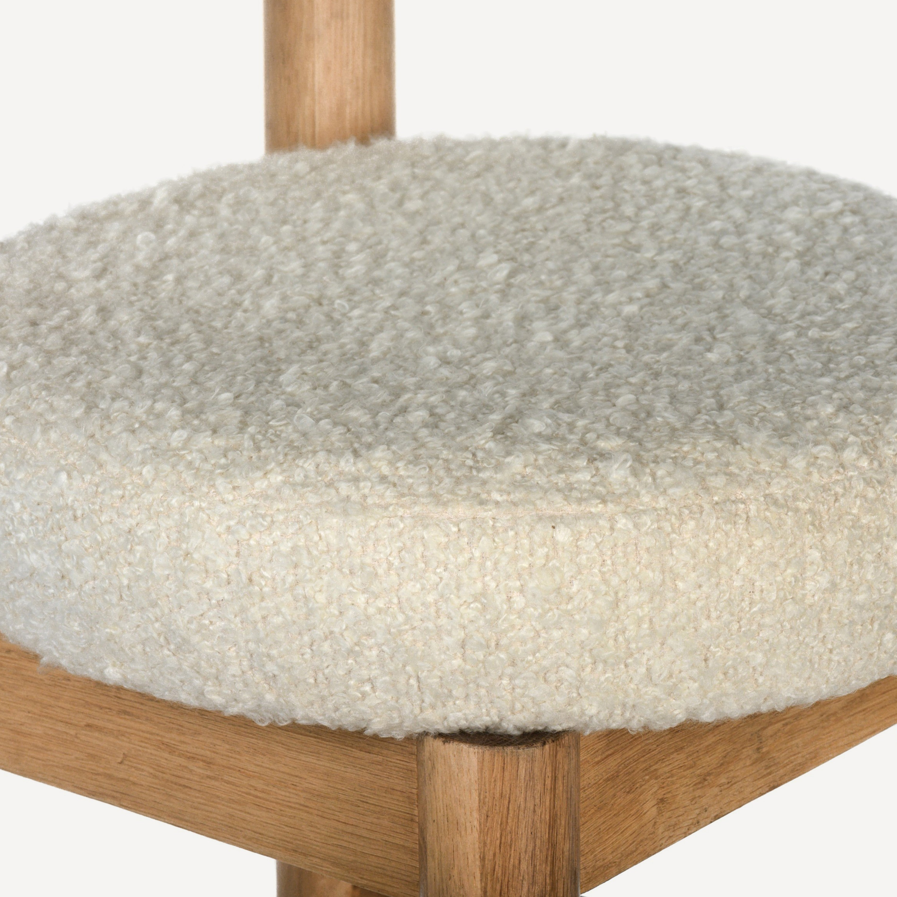 Centro Upholstered Oak Bar Stool - Natural