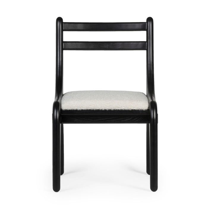 Luna Solid Oak Chair- Charcoal