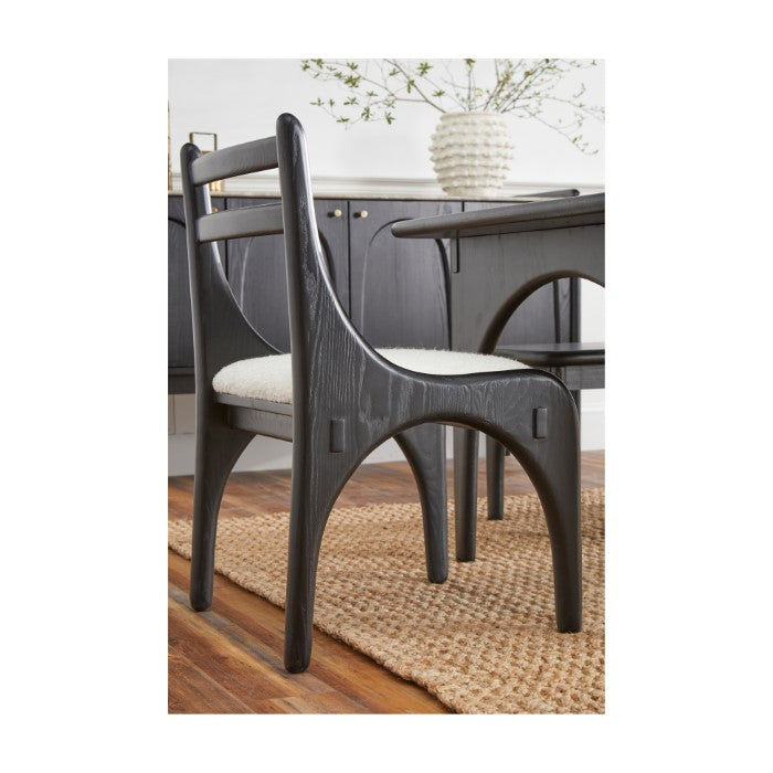 Luna Solid Oak Chair- Charcoal