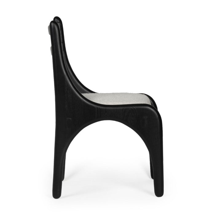 Luna Solid Oak Chair- Charcoal