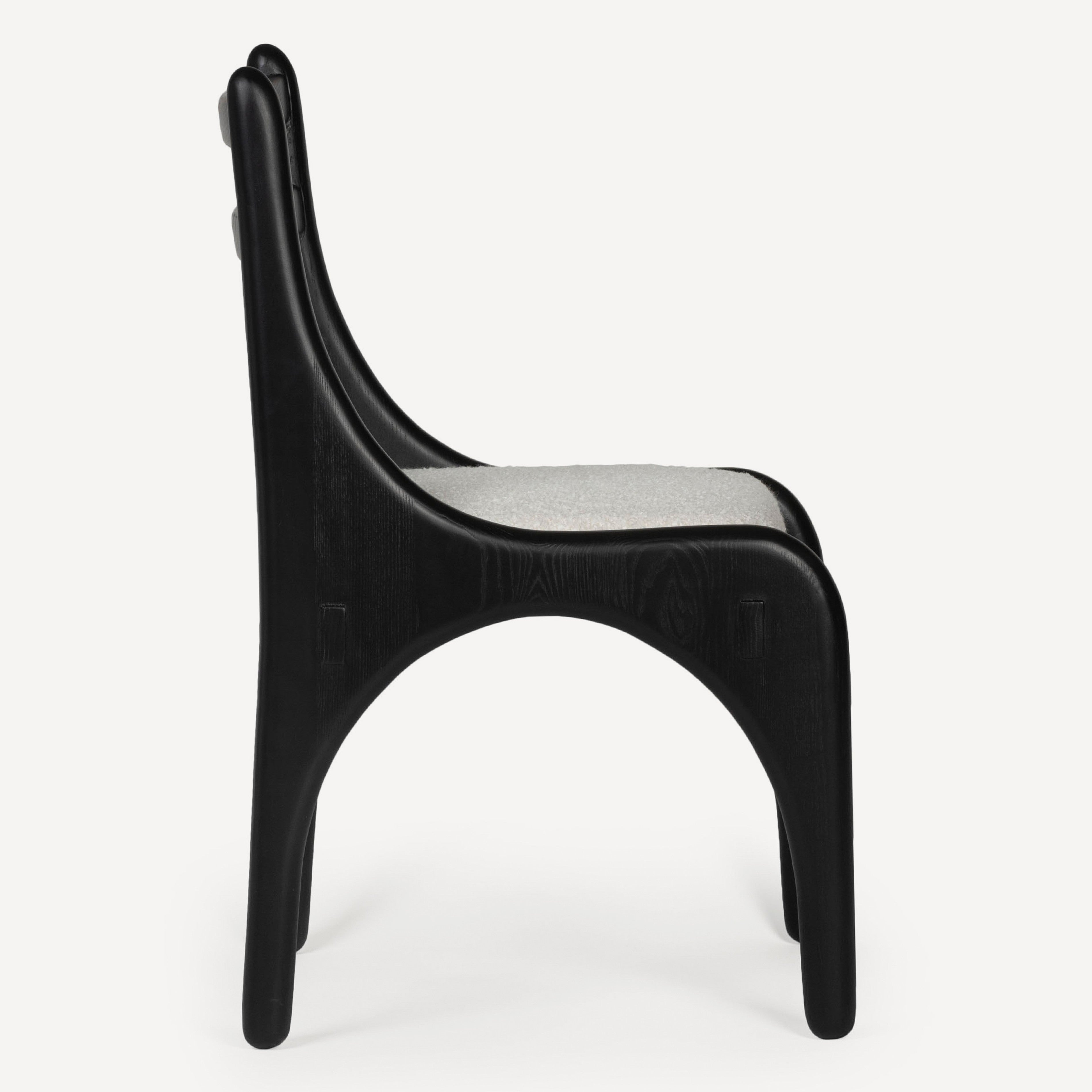 Luna Solid Oak Chair- Charcoal