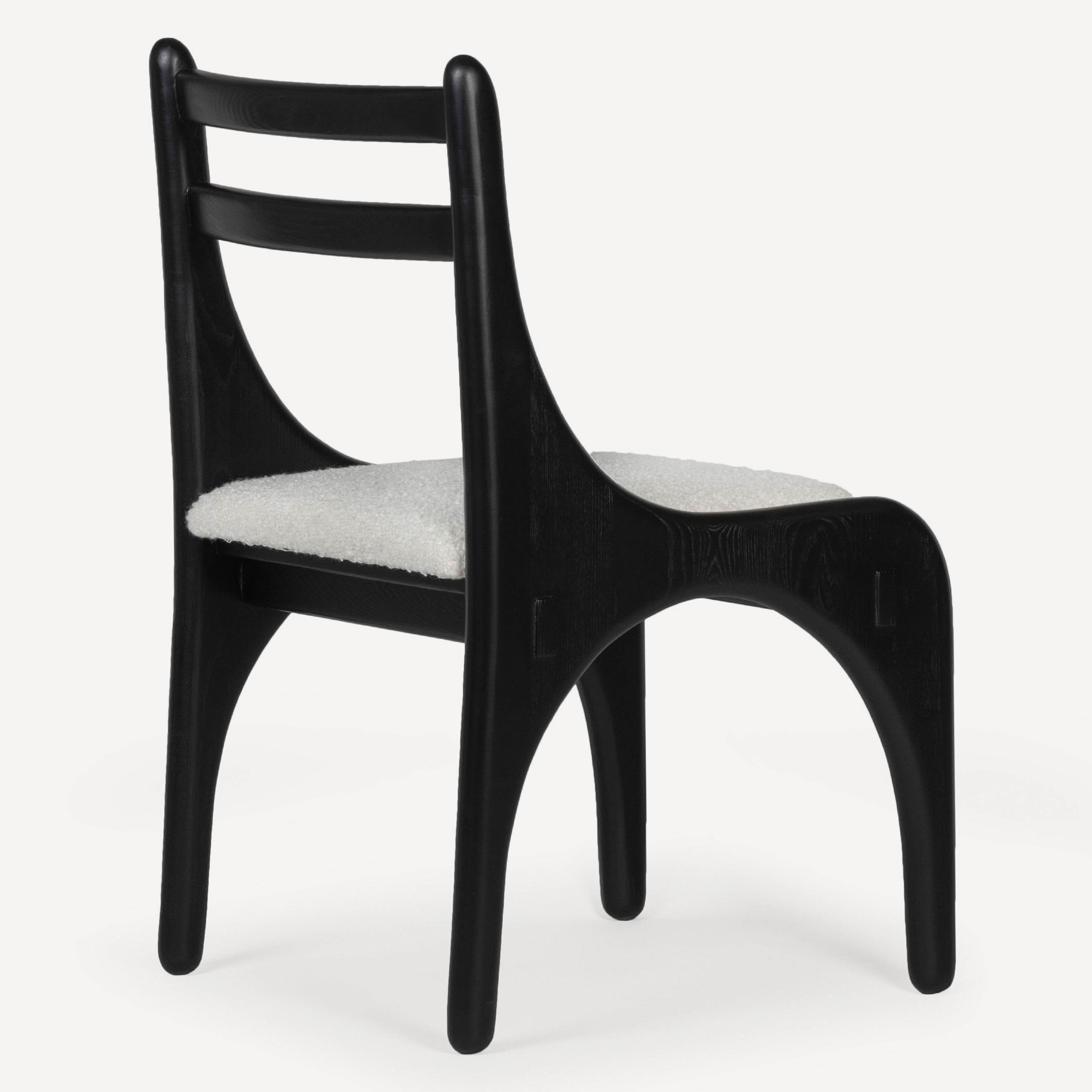 Luna Solid Oak Chair- Charcoal
