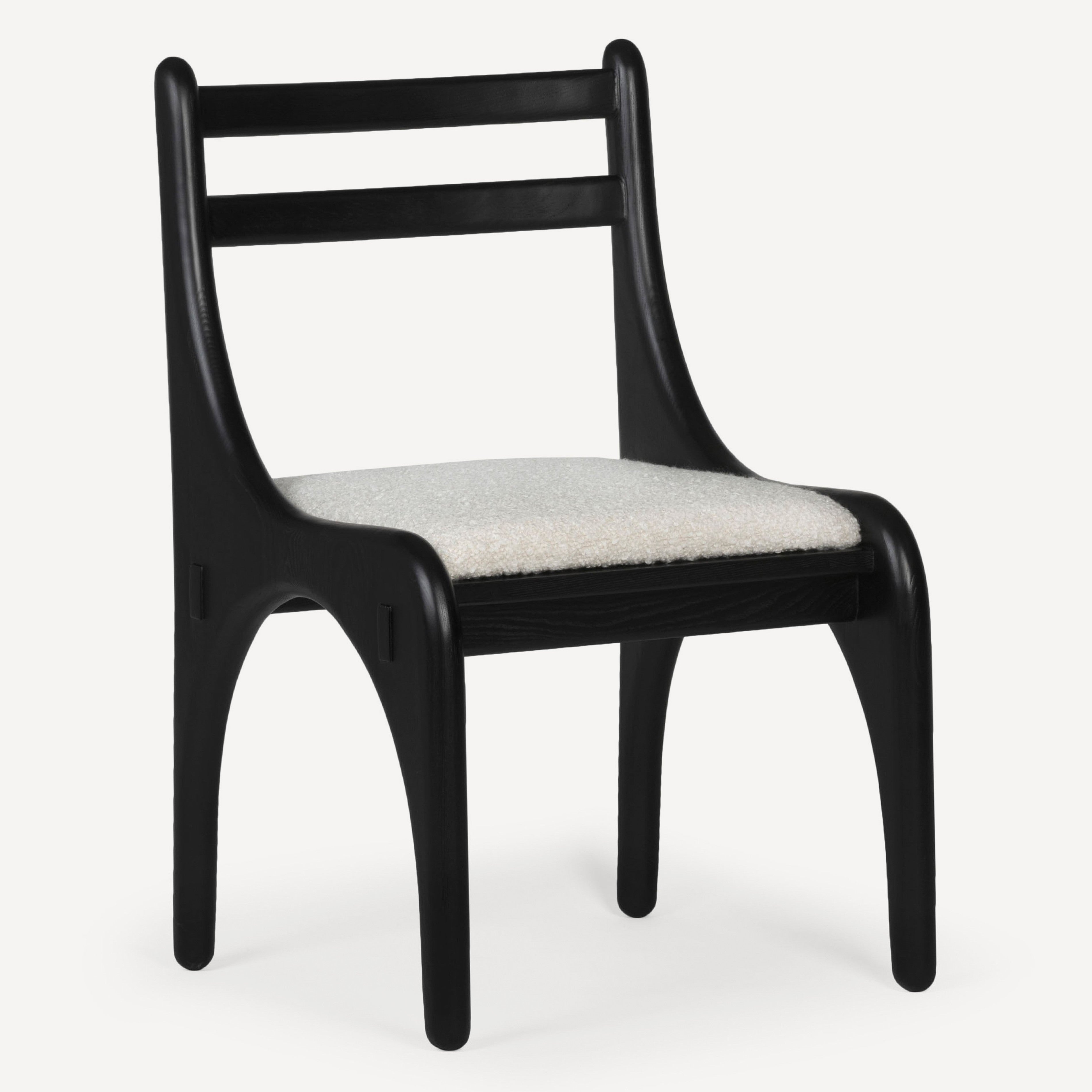 Luna Solid Oak Chair- Charcoal