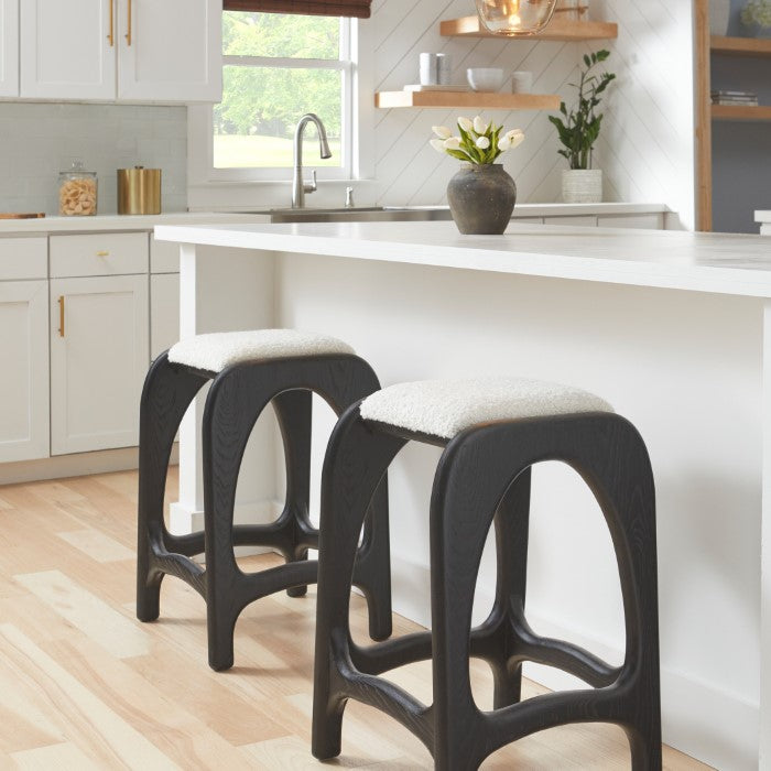 Luna Solid Oak Counter Stool 26"