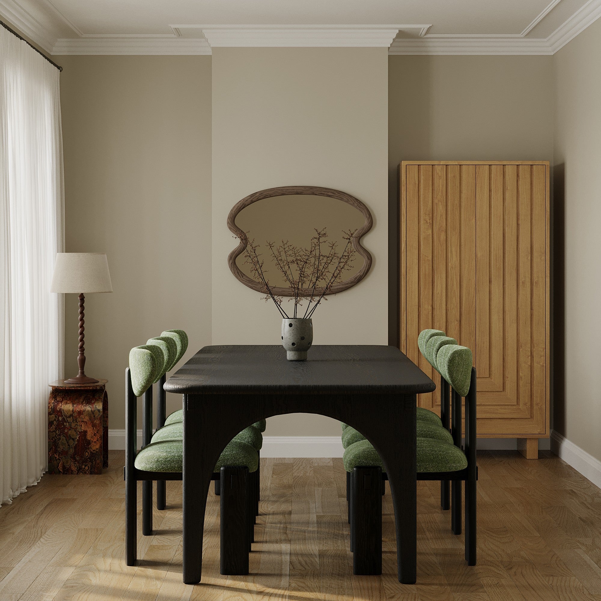 Elio Upholstered Oak Dining Chair