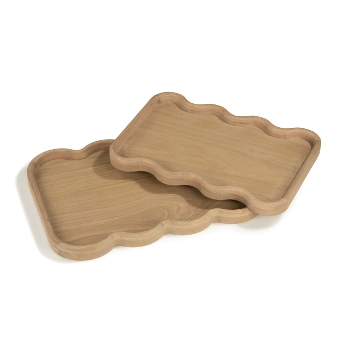 Swirl Oak Tray