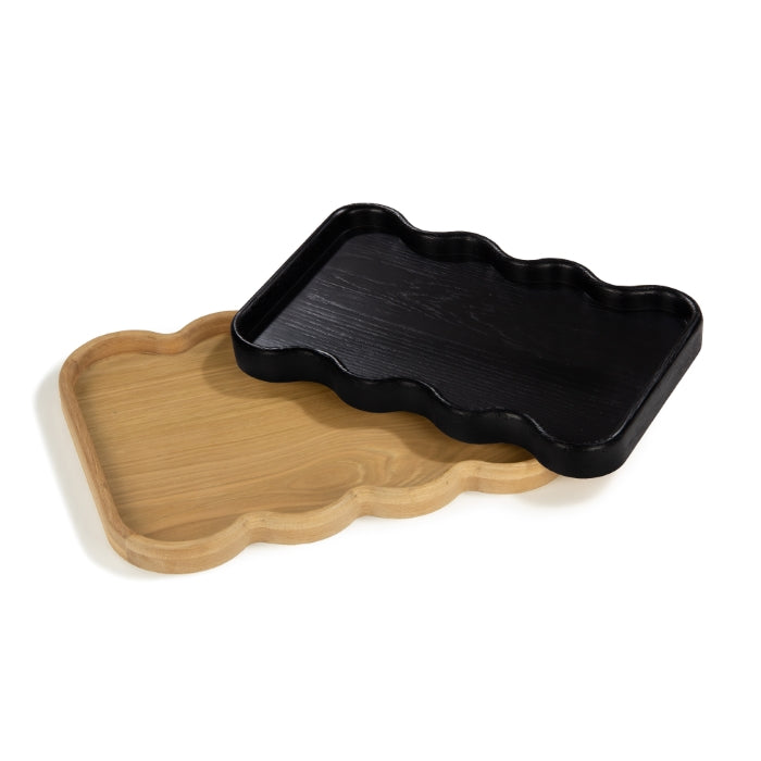 Swirl Oak Tray