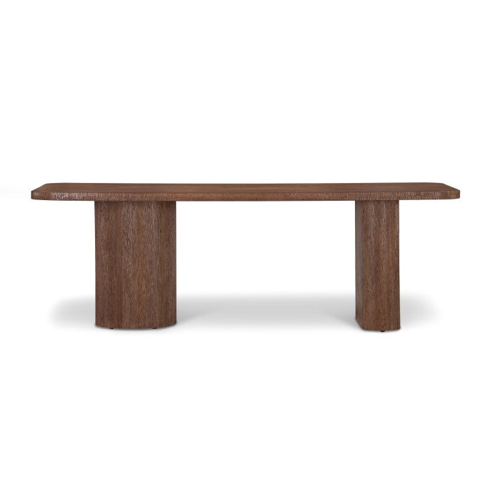 Mono Solid Oak Dining Table - Mud Brown