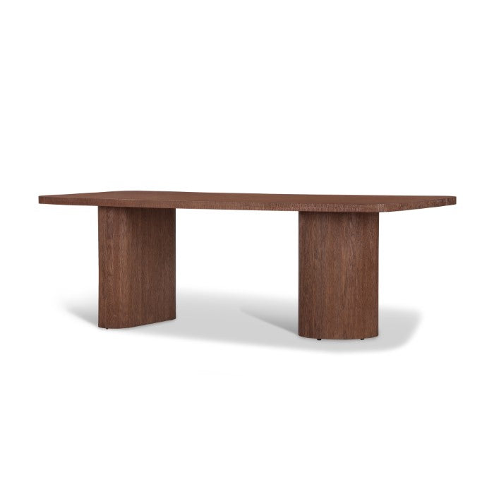 Mono Solid Oak Dining Table - Mud Brown