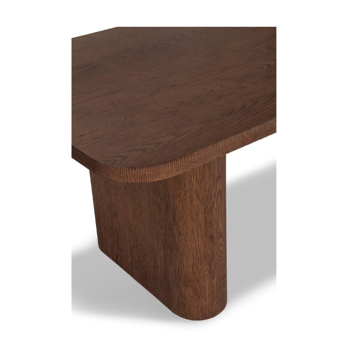 Mono Solid Oak Dining Table - Mud Brown