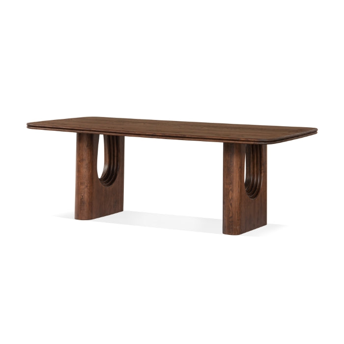 Layered Solid Oak Dining Table