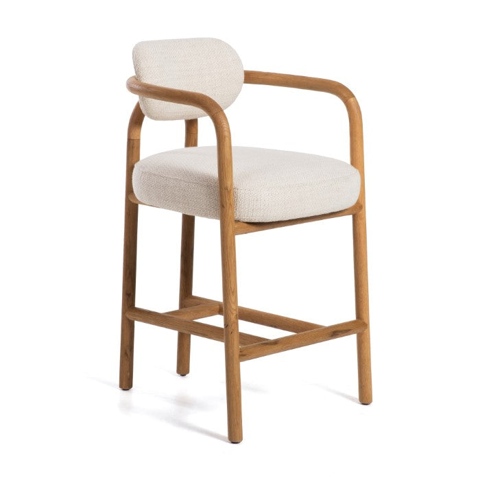 Theodore Upholstered Oak Counter Stool