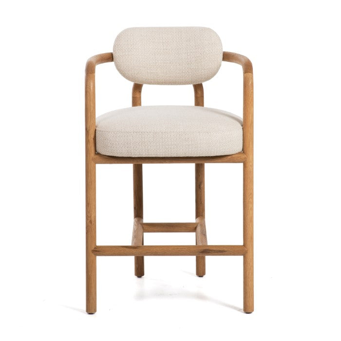 Theodore Upholstered Oak Counter Stool