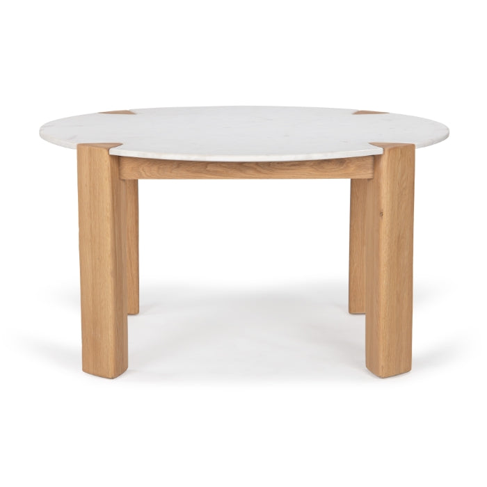 Elio Oak Marble Dining Table