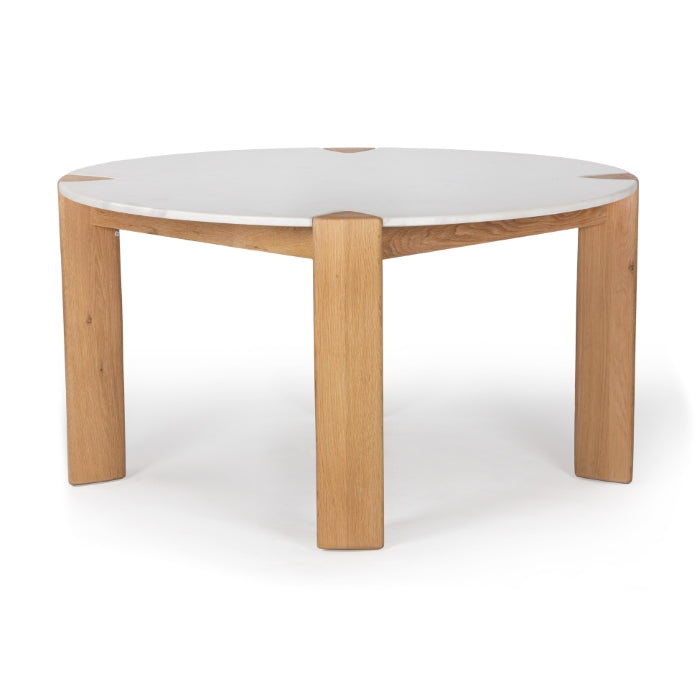 Elio Oak Marble Dining Table