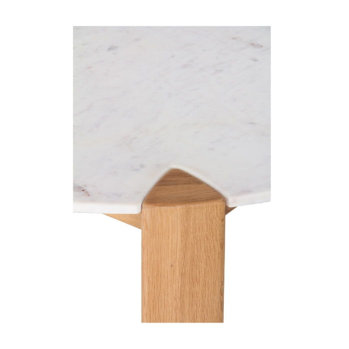 Elio Oak Marble Dining Table