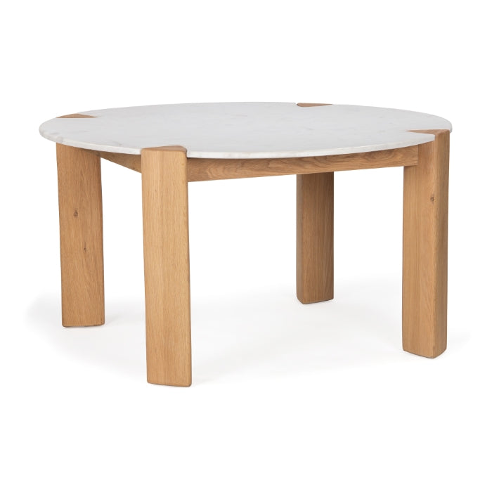 Elio Oak Marble Dining Table