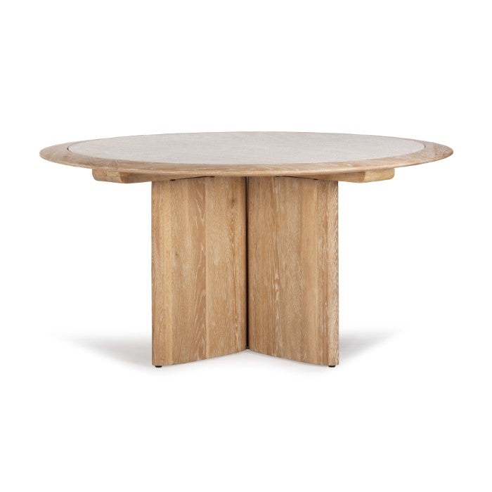 Polaris Travertine Oak Dining Table