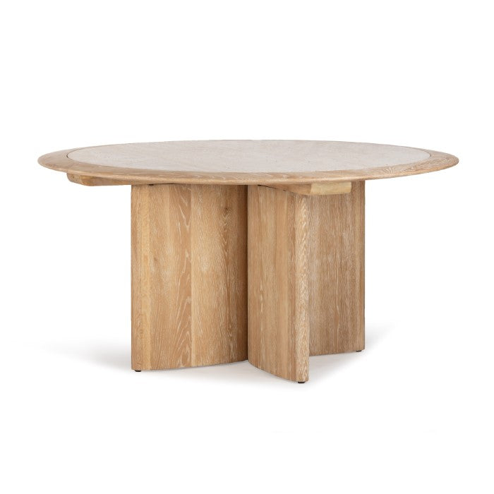 Polaris Travertine Oak Dining Table