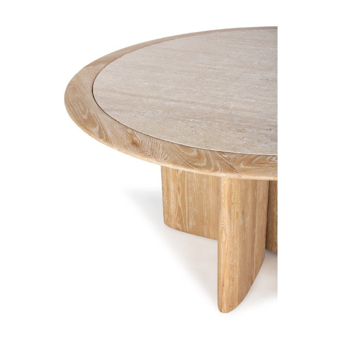 Polaris Travertine Oak Dining Table