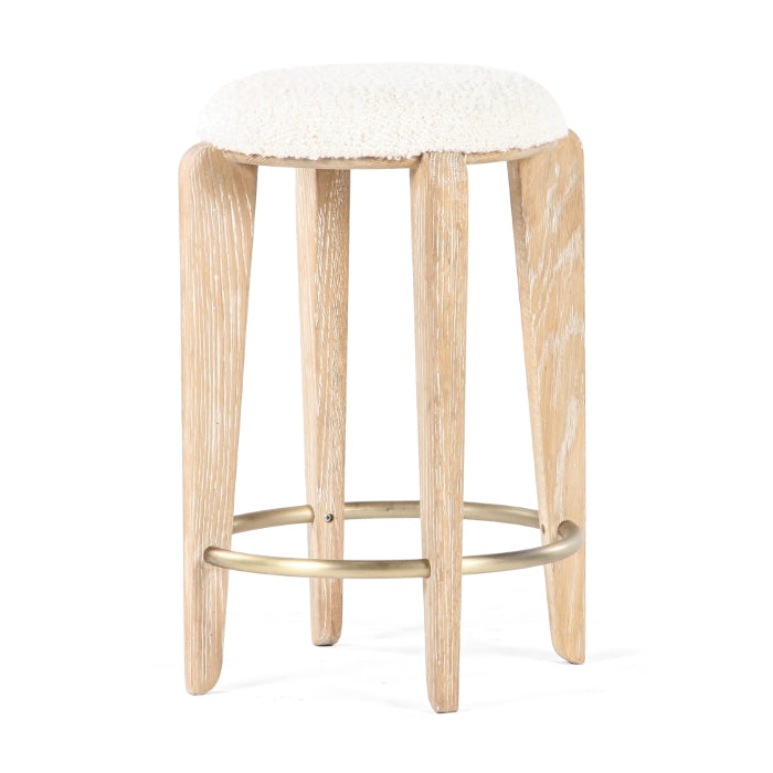 Quattro Solid Oak Counter Stool