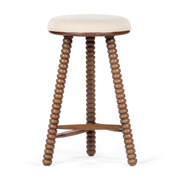 Twist Solid Oak Counter Stool