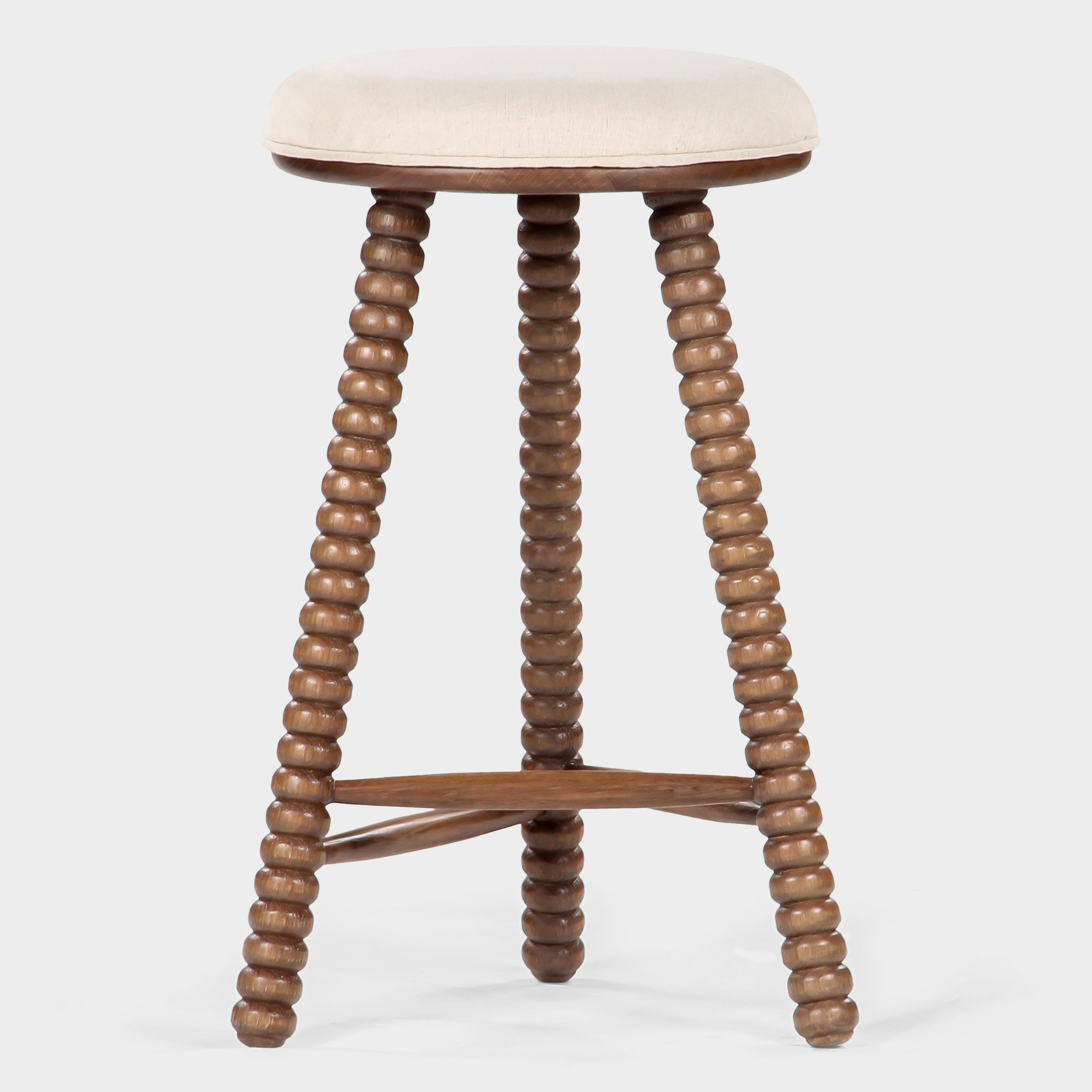 Twist Solid Oak Counter Stool