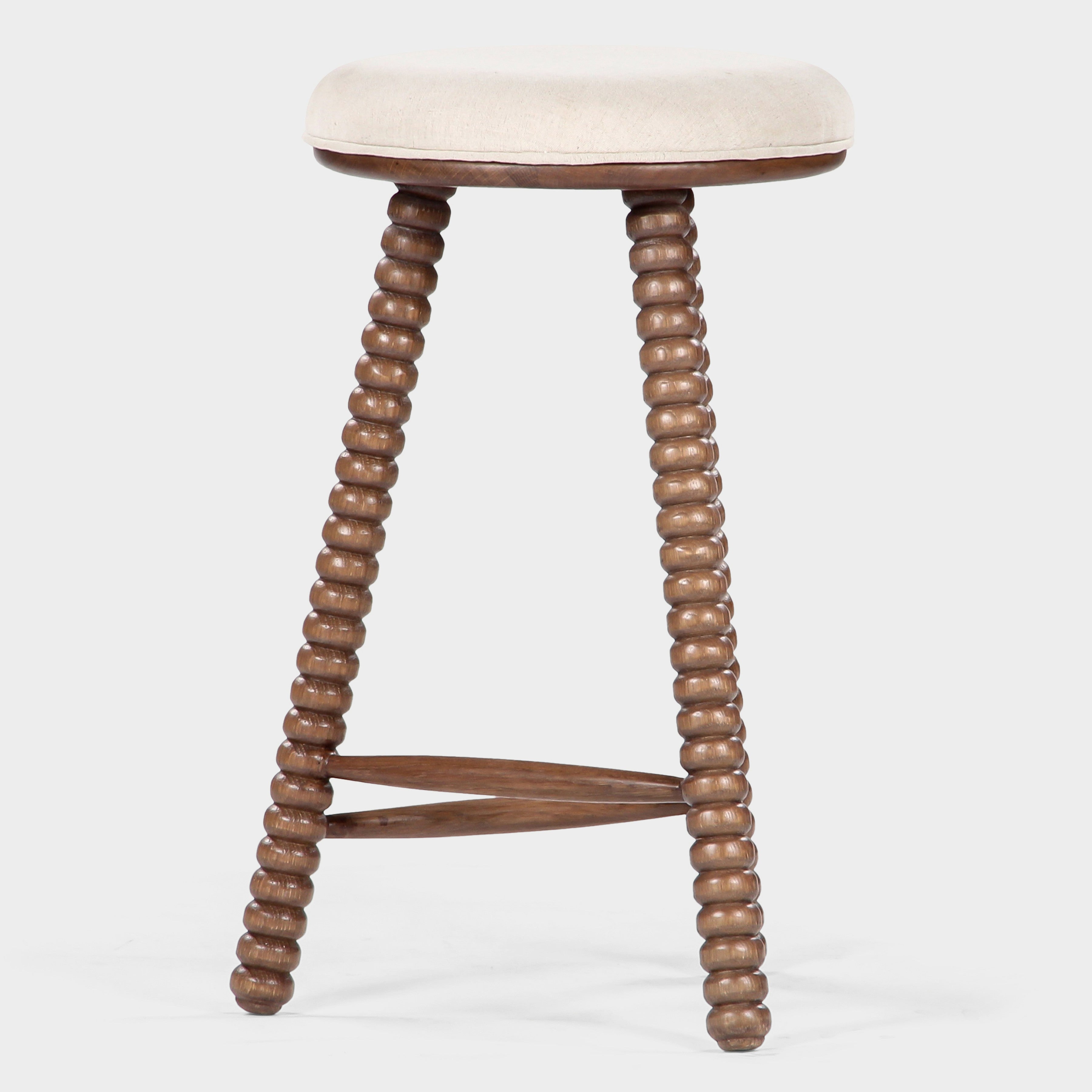 Twist Solid Oak Counter Stool