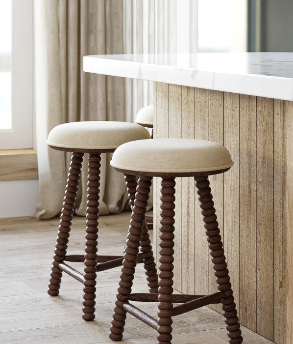 Twist Solid Oak Counter Stool