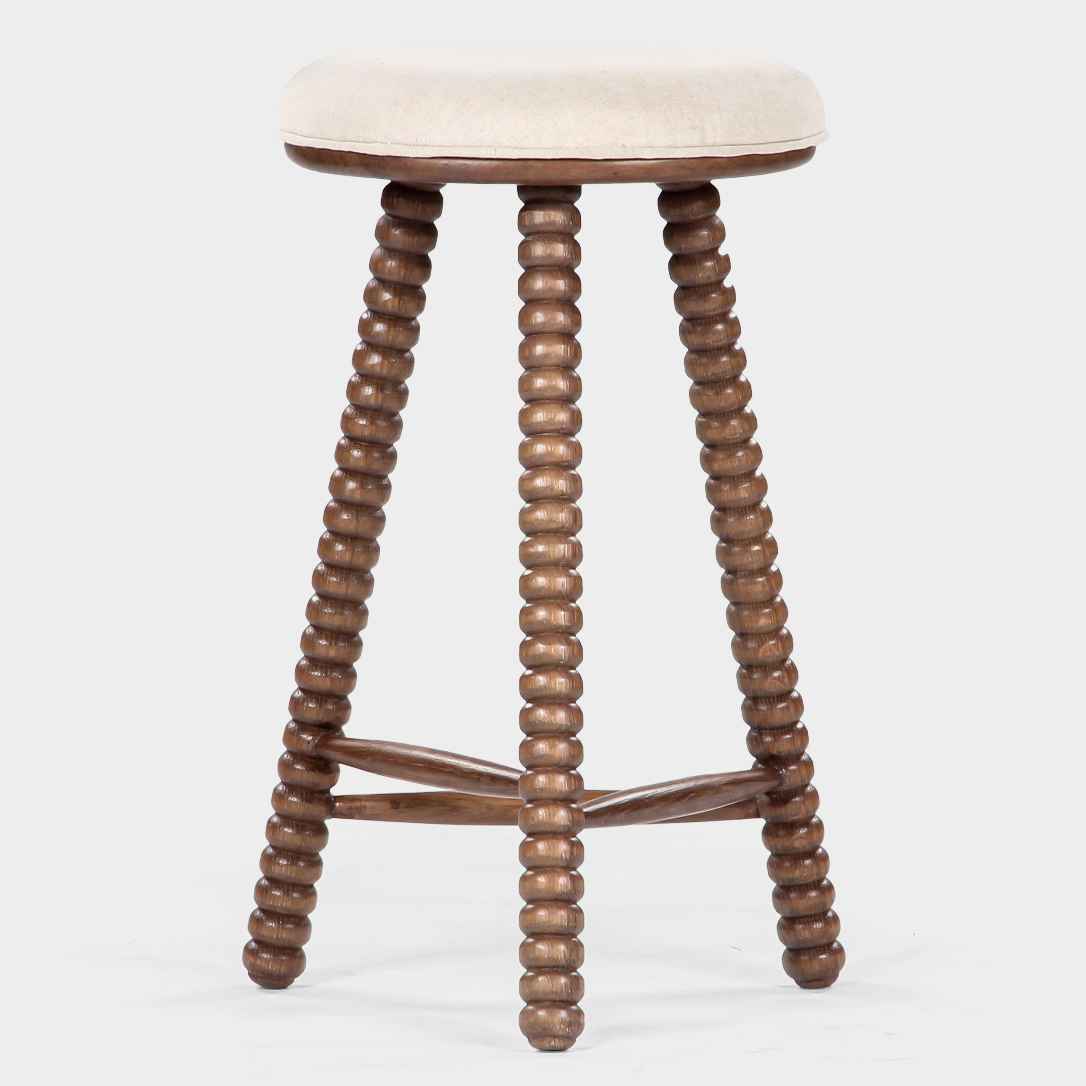 Twist Solid Oak Counter Stool