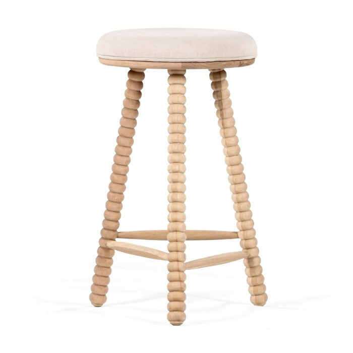 Twist Solid Oak Counter Stool