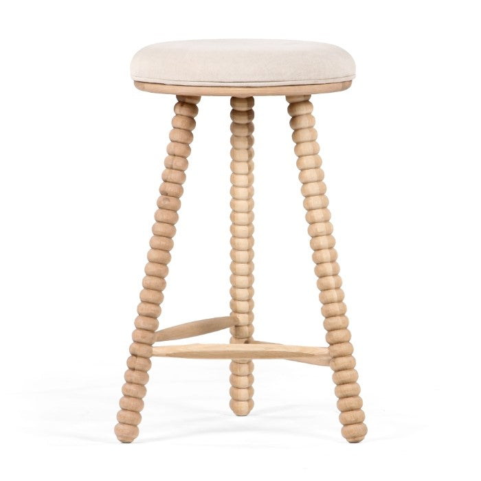 Twist Solid Oak Counter Stool