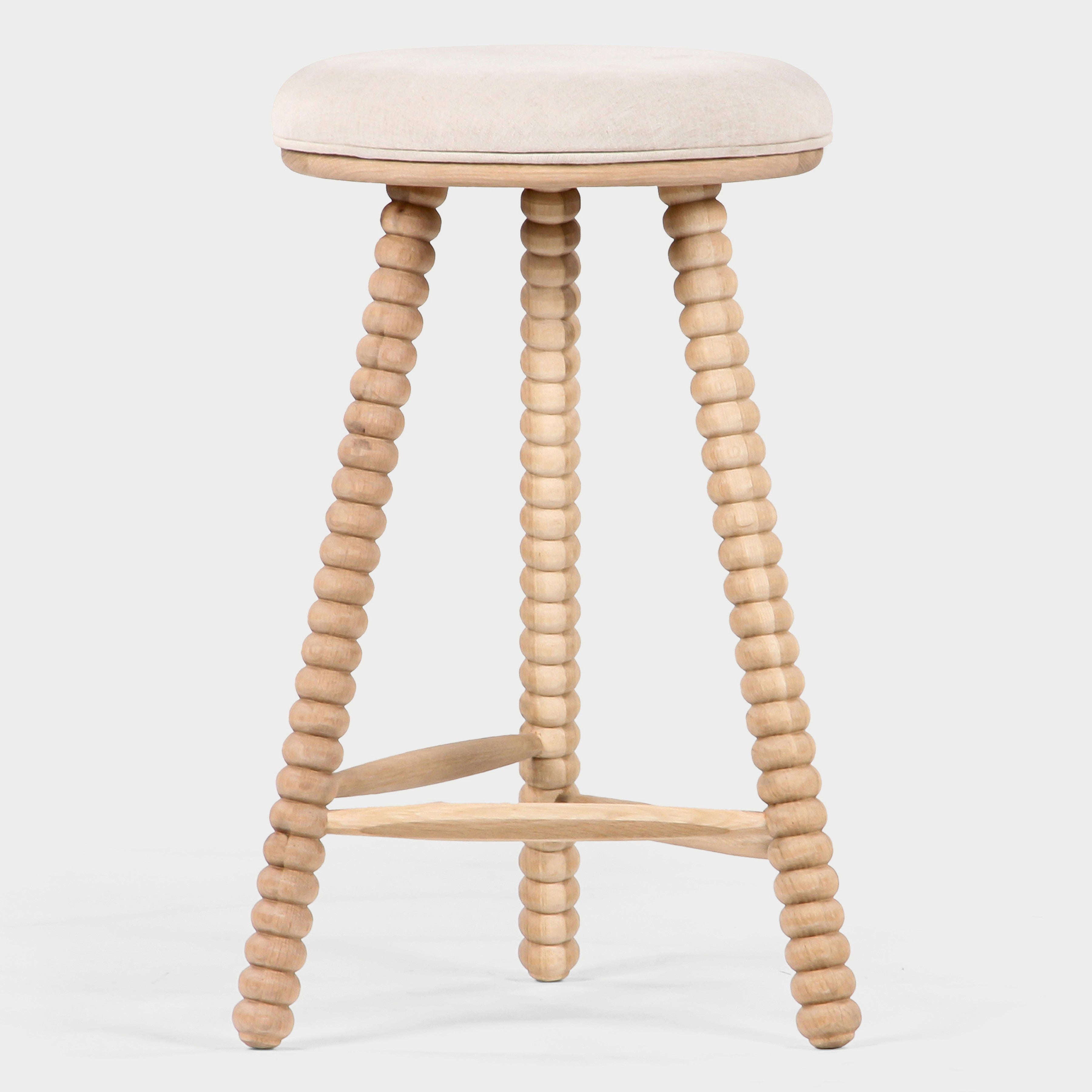 Twist Solid Oak Counter Stool