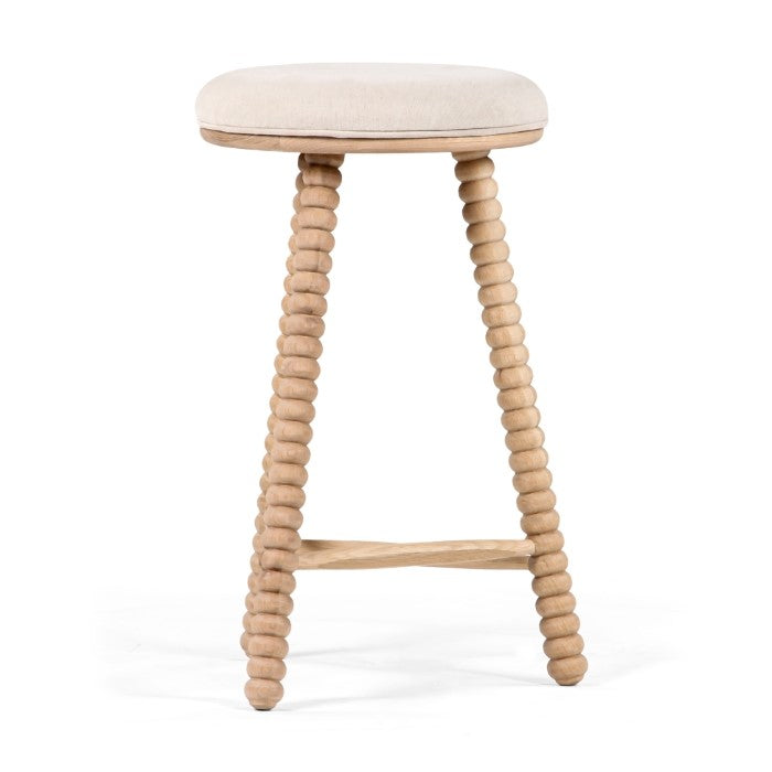 Twist Solid Oak Counter Stool