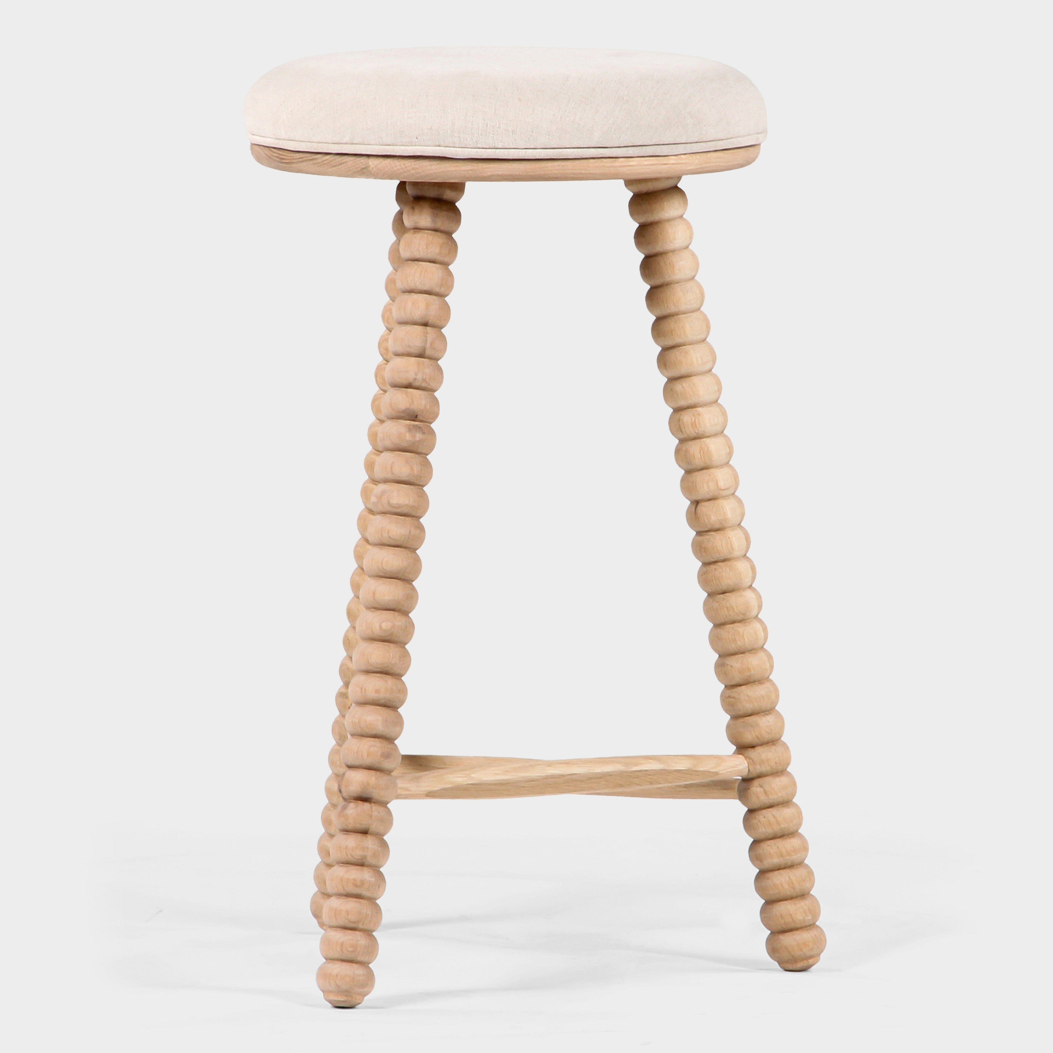 Twist Solid Oak Counter Stool