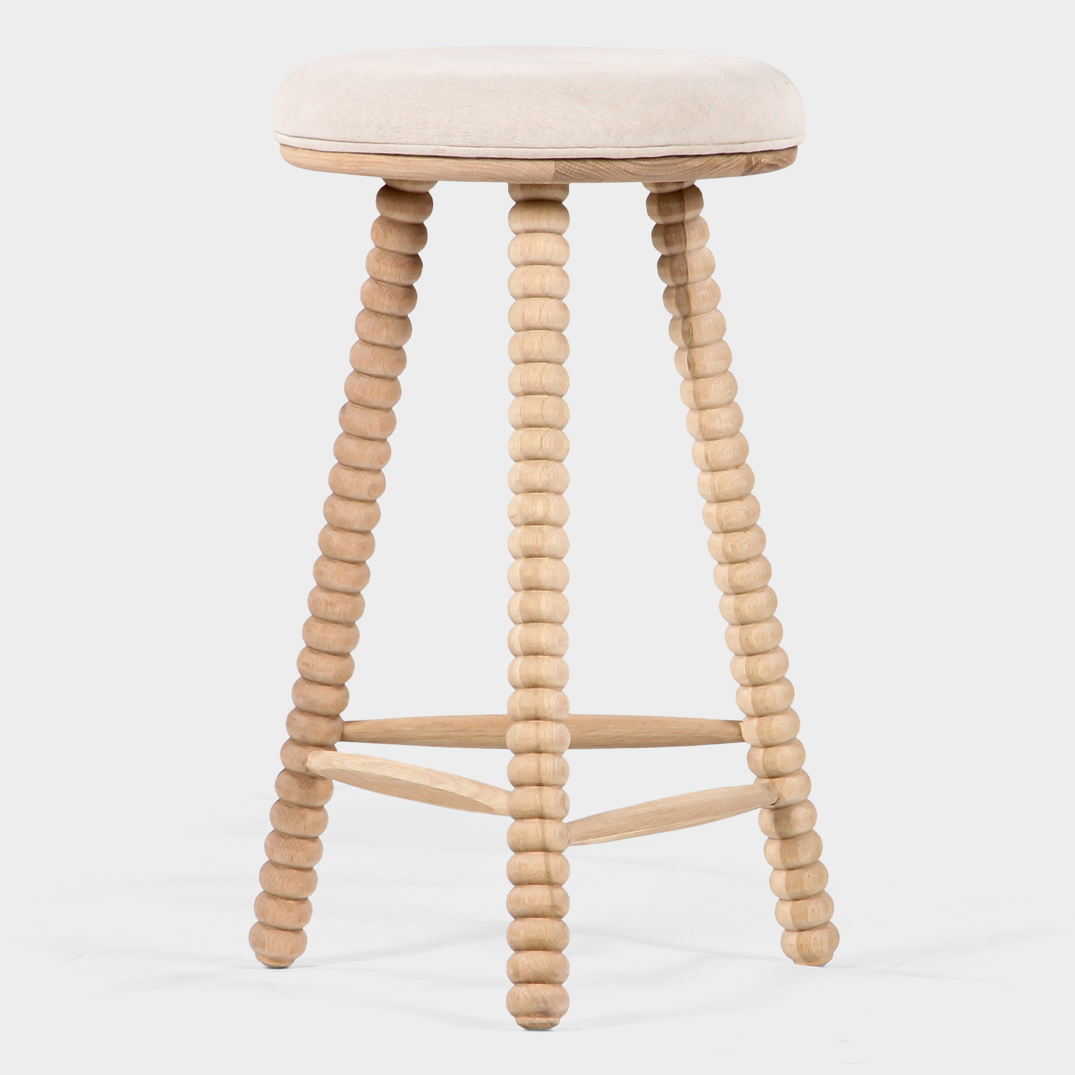 Twist Solid Oak Counter Stool