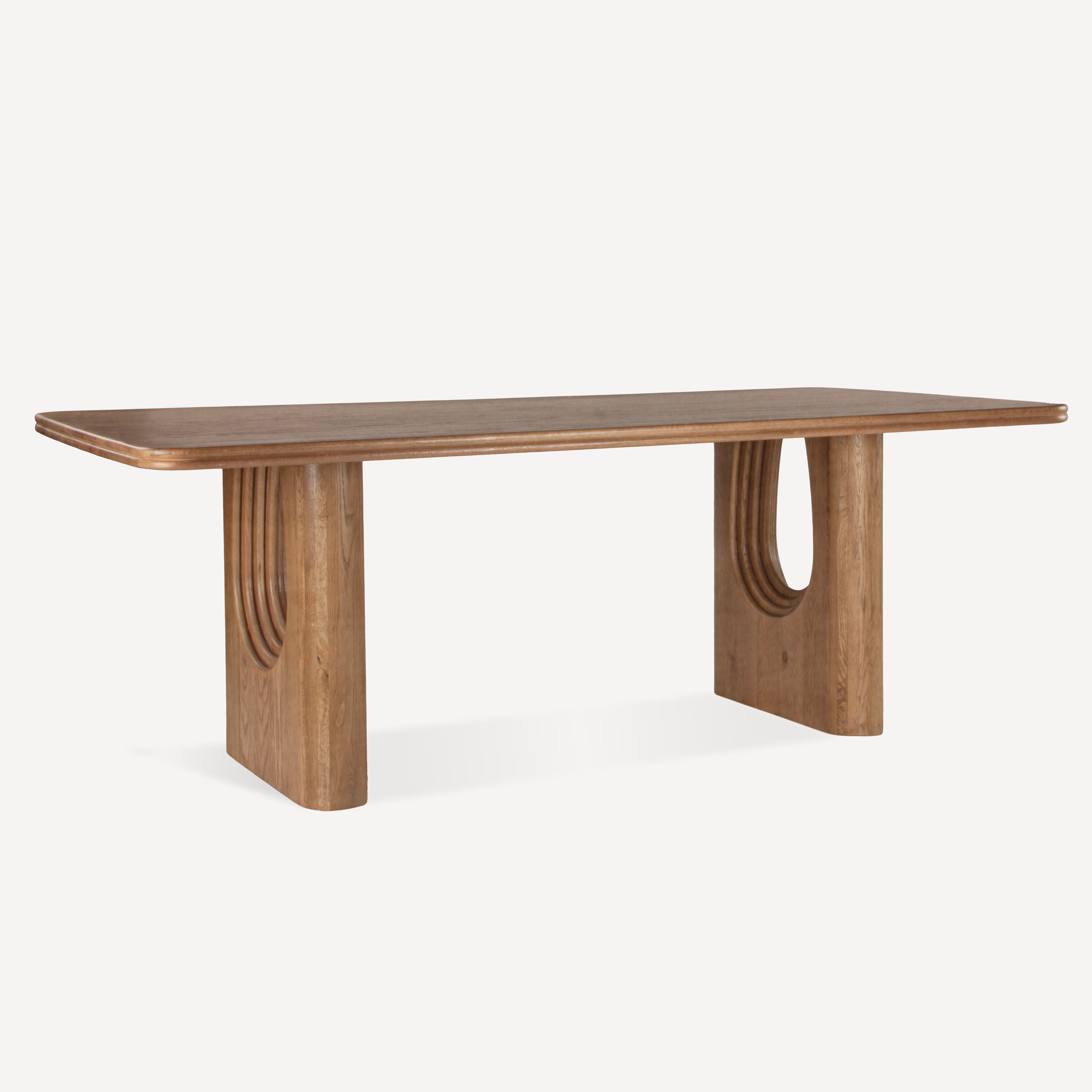 Layered Solid Oak Dining Table
