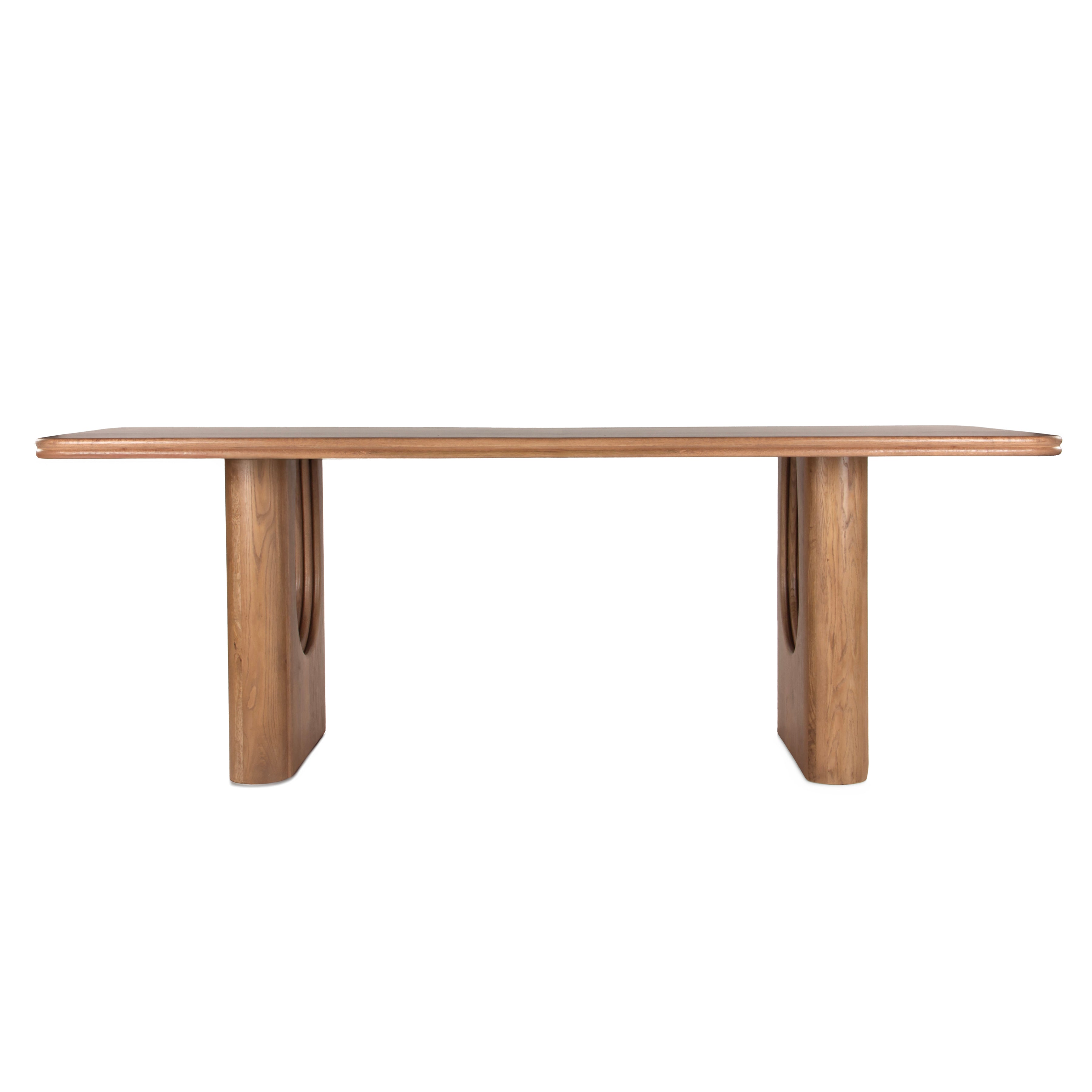 Layered Solid Oak Dining Table