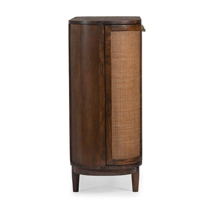 Canggu Storage Cane Solid Wood Cabinet