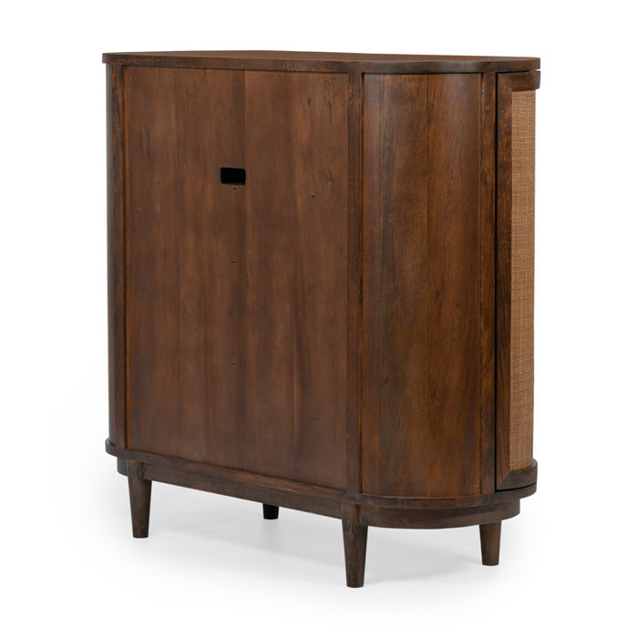 Canggu Storage Cane Solid Wood Cabinet