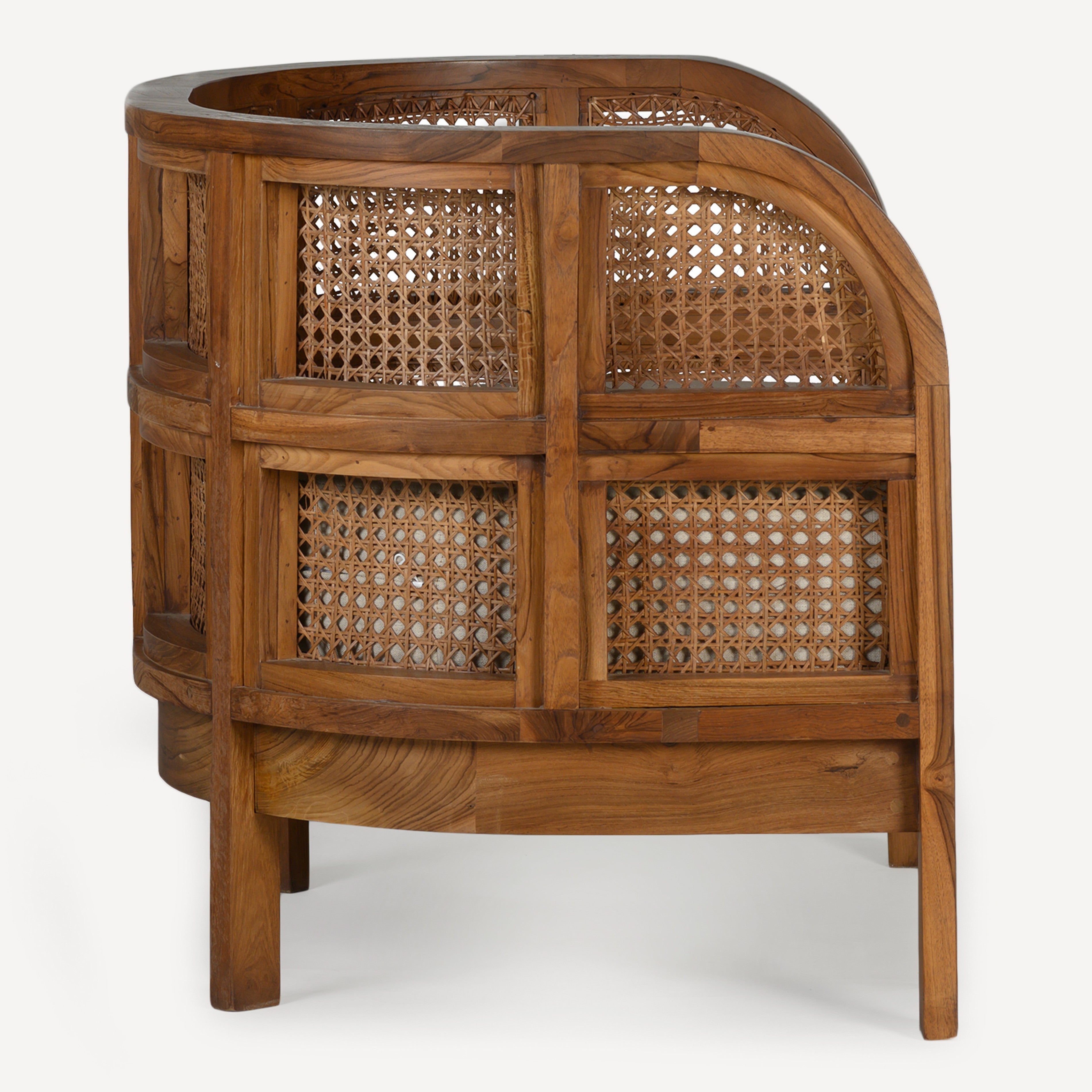Nest Cane Recycled Teak Chair