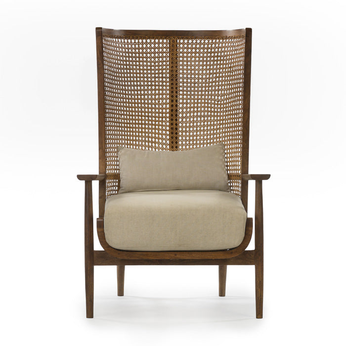 Wingman Cane Accent Chair