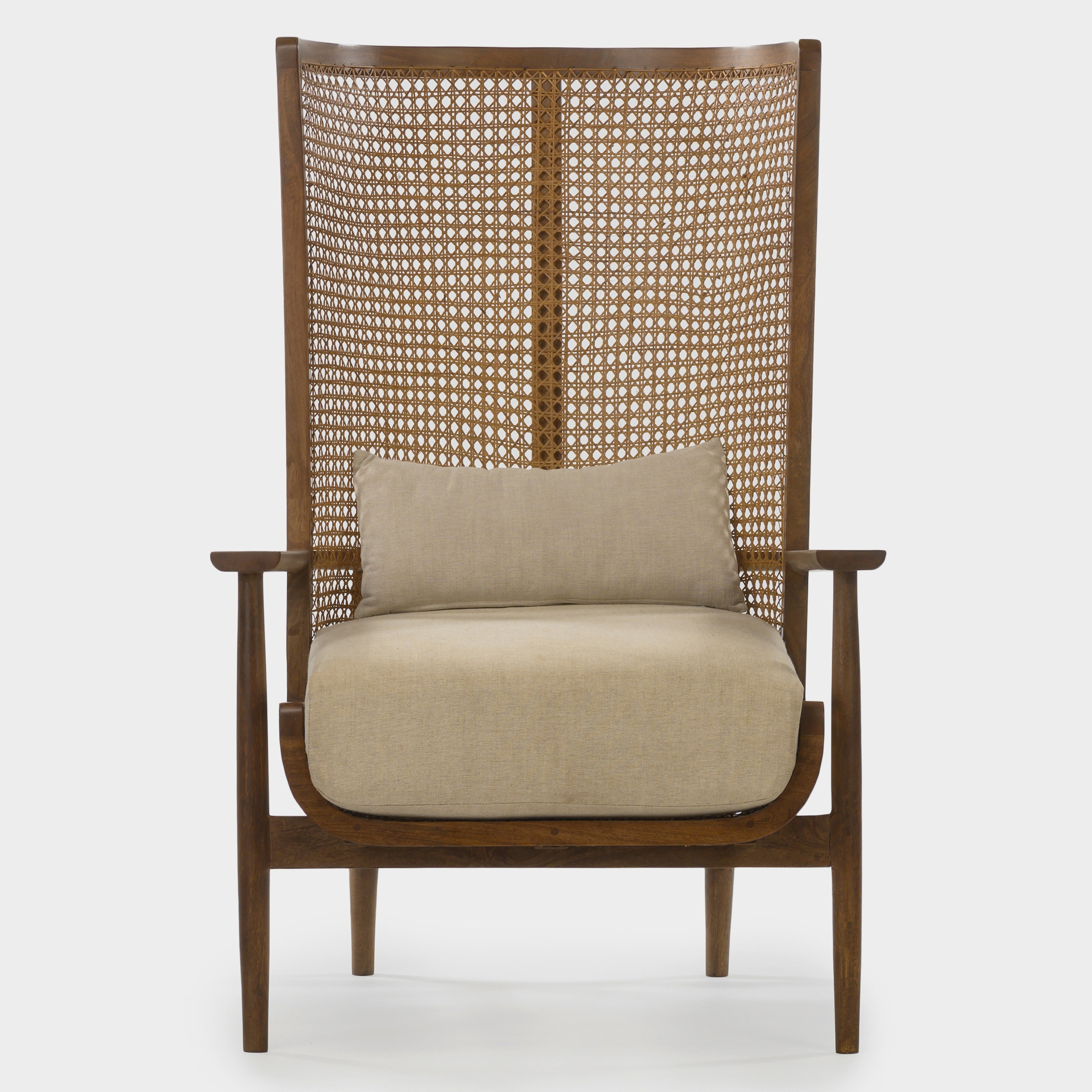 Wingman Cane Accent Chair