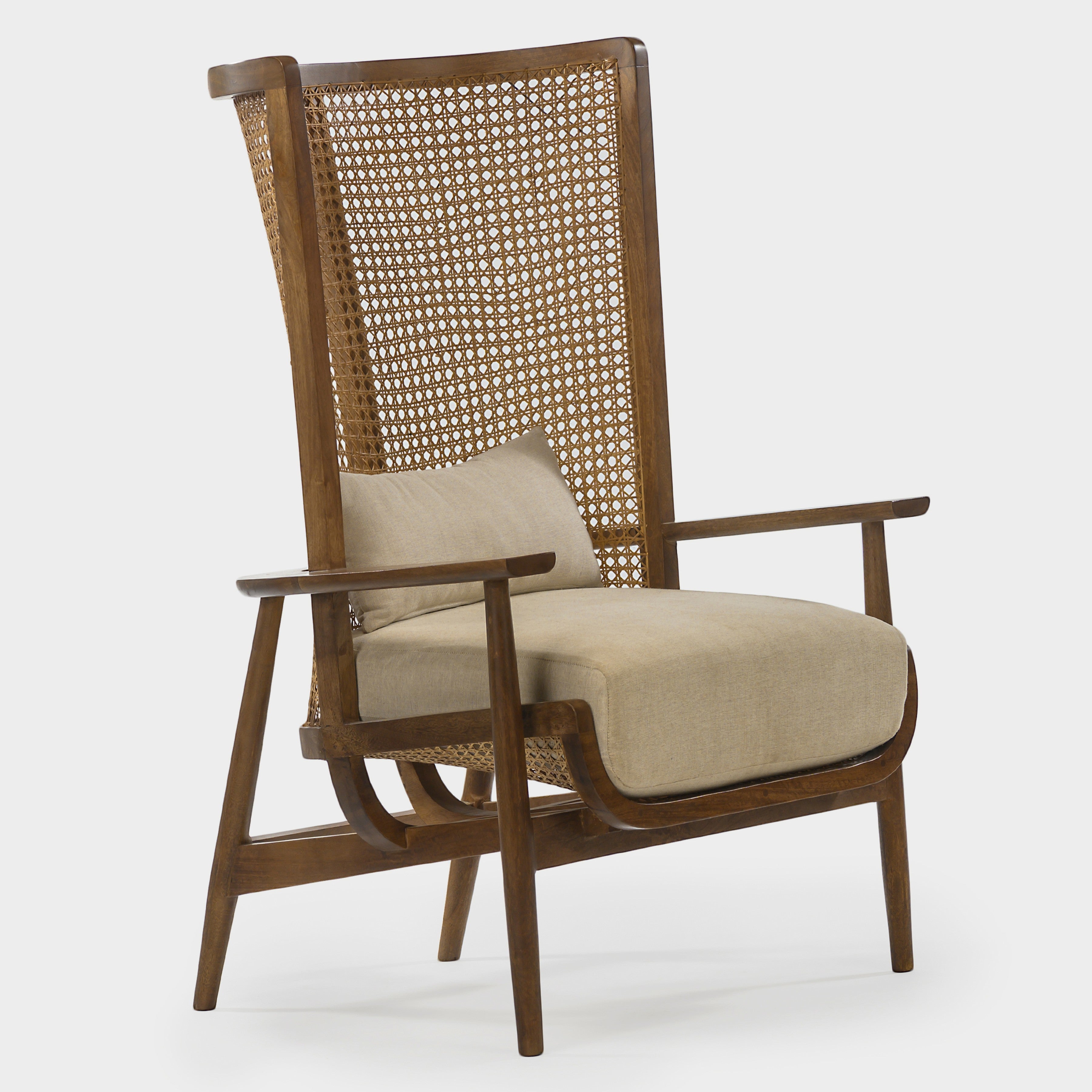 Wingman Cane Accent Chair