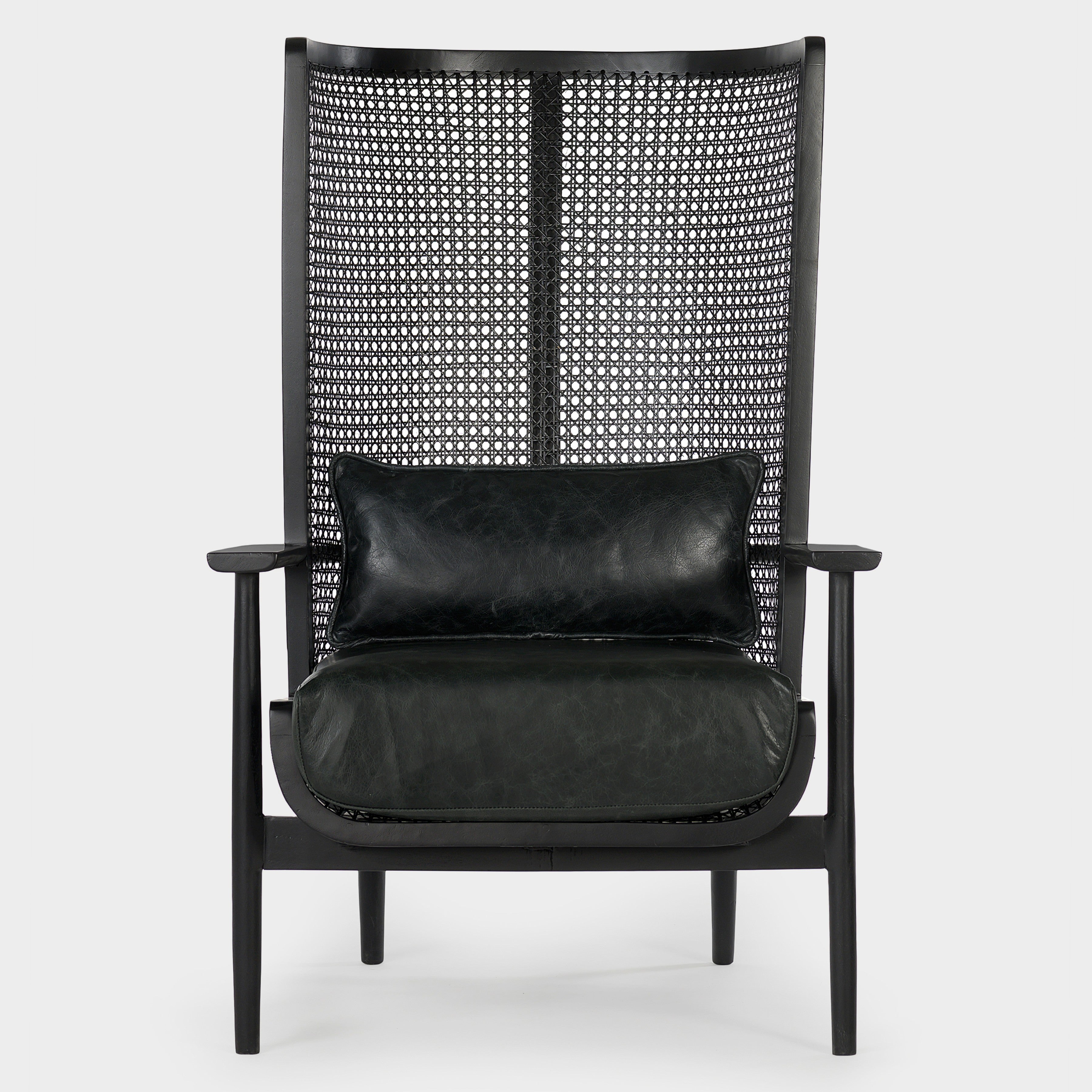 Wingman Cane Accent Chair