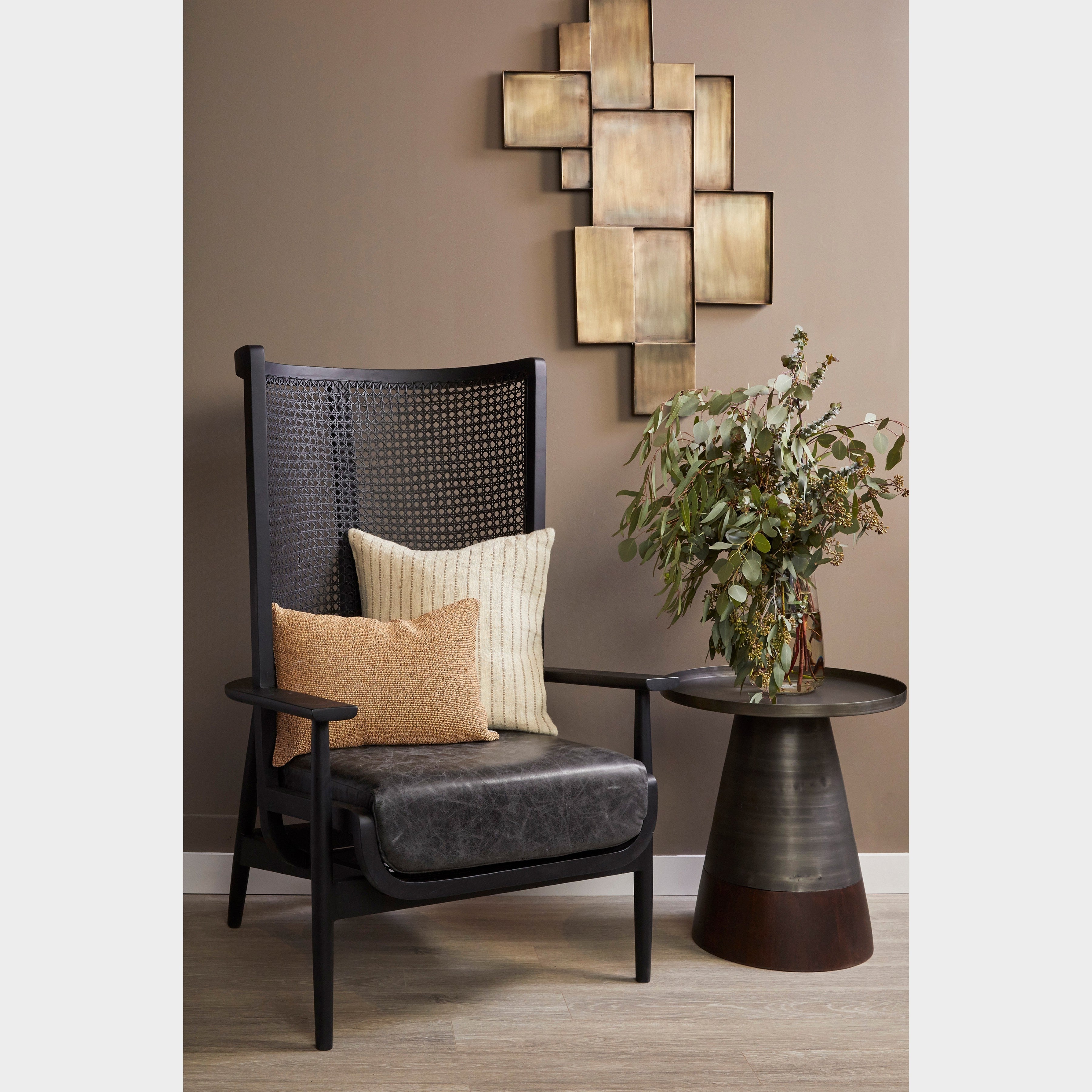 Wingman Cane Accent Chair